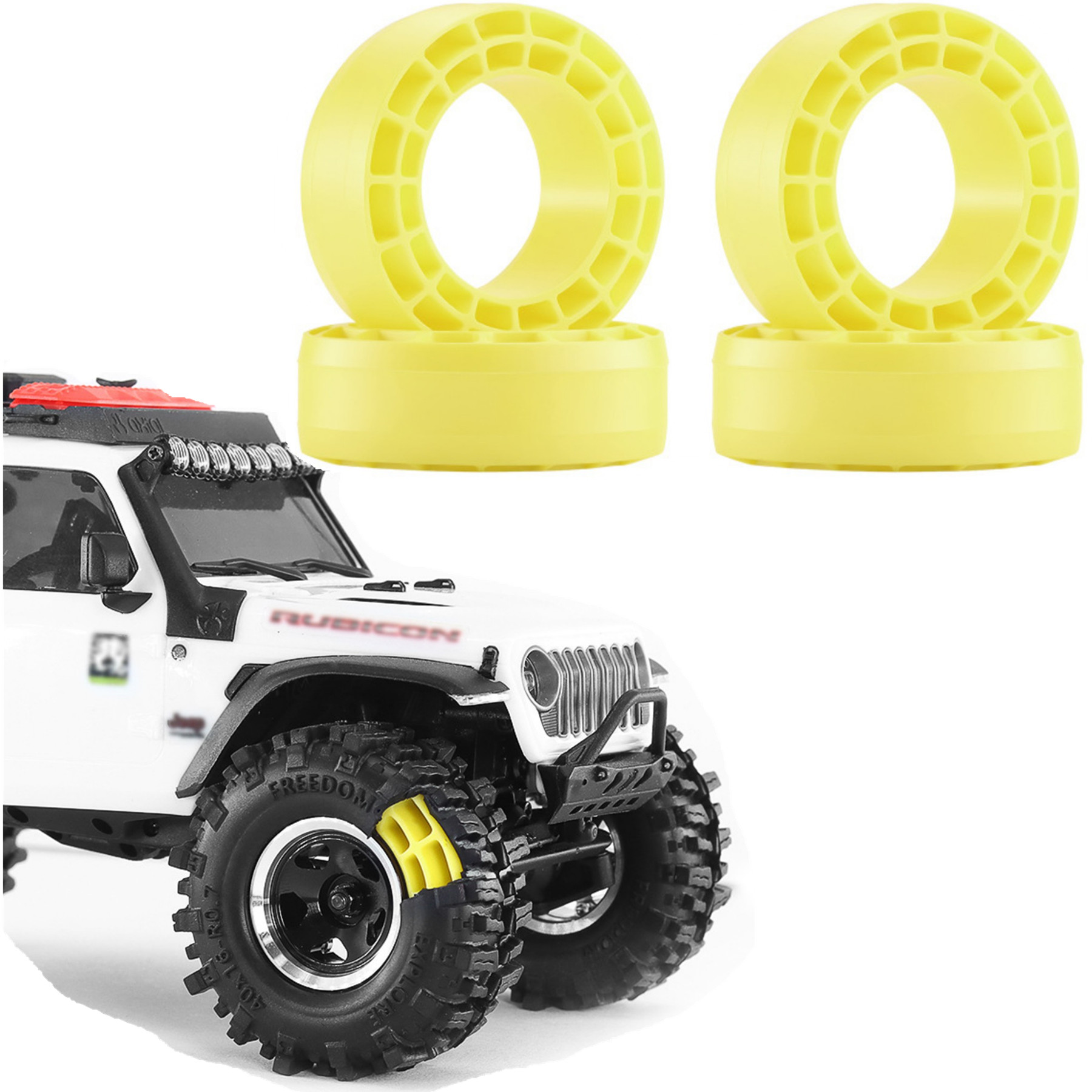 Tire Insert Foam - 0.7インチ RC シリコンゴムタイヤインサートフォーム防水 1/30 1/32 クローラーホイールタイヤ