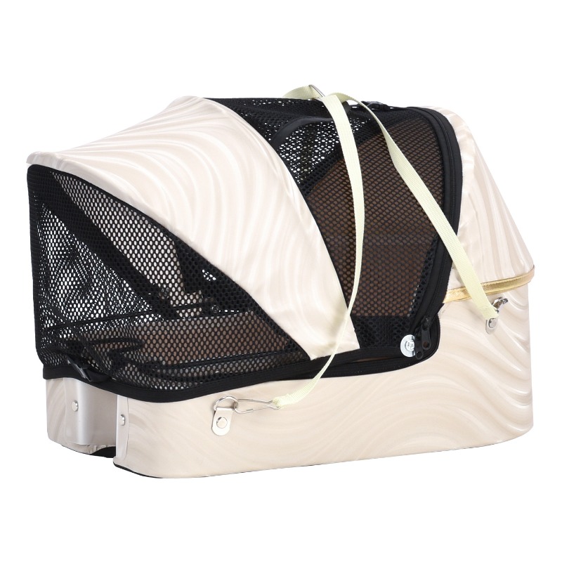 Mountain Biking Backpack - 折りたたみ式自転車用犬用バスケットキャリア、マウンテンロードサイクリング用ペットシート、安全リーシュ付き、猫用バックパックキャリア
