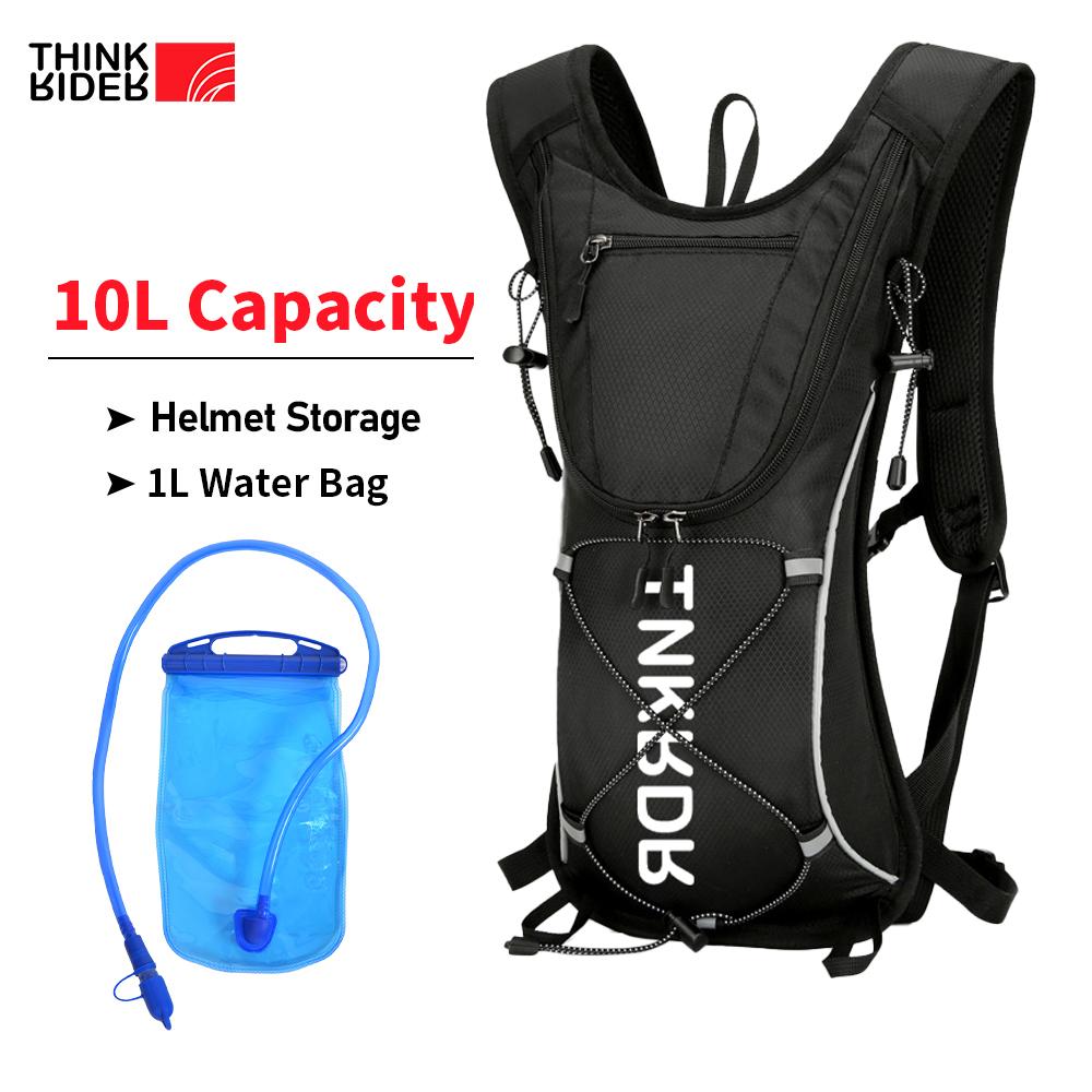 Mountain Biking Backpack - Thinkrider軽量ハイドレーションバックパック、1lウォーターブラダー付きランニングバックパック、サイクリングやハイキング用のハイドロウォーターデイパック、12l
