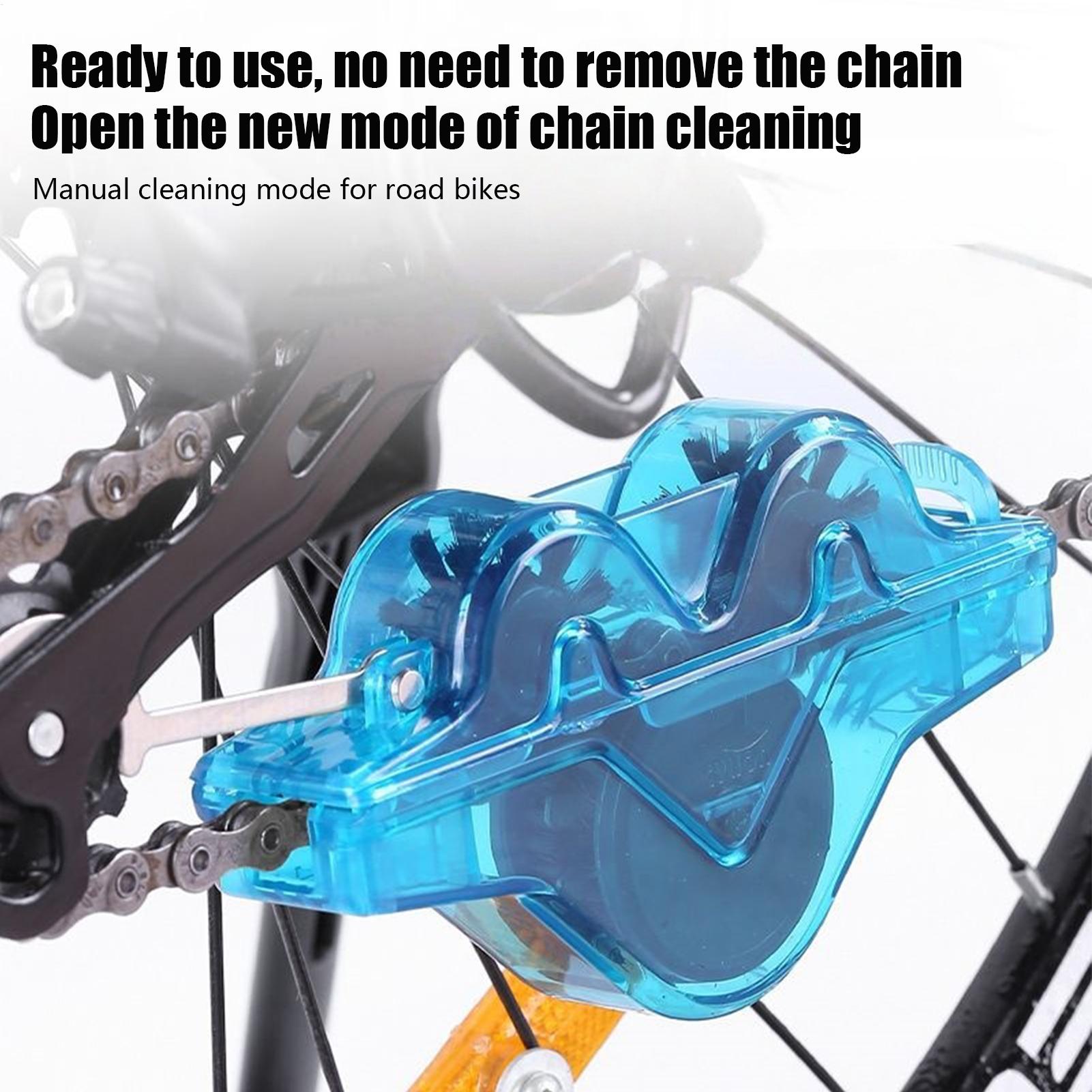 Mountain Biking For Fitness - バイクチェーンクリーニングブラシセット チェーンスクラバーウォッシャー ポータブルメンテナンスツール ロードマウンテンフィットネス自転車旅行用