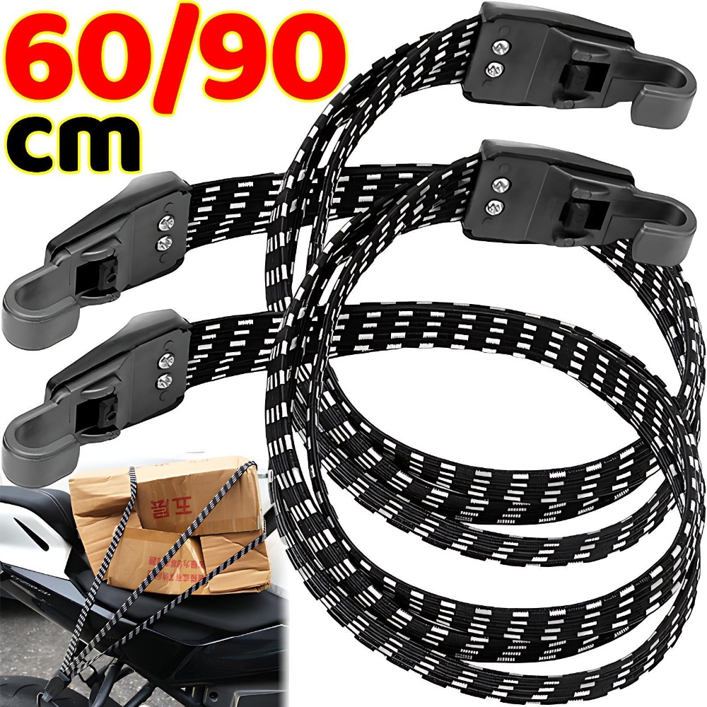 Mountain Biking Fanny Pack - 自転車荷物ロープ弾性キャリアラックストラップ弾性ゴムベルトバックルロープベルトフック付きマウンテンバイクバッグアクセサリー