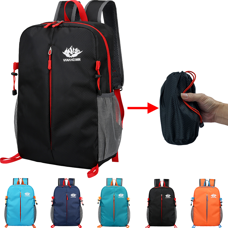 Mountain Biking Backpack - 15l折りたたみ式バックパック,超軽量,アウトドア,サイクリング,ハイキング用 持ち歩く ポータブル スポーツ ラップトップ