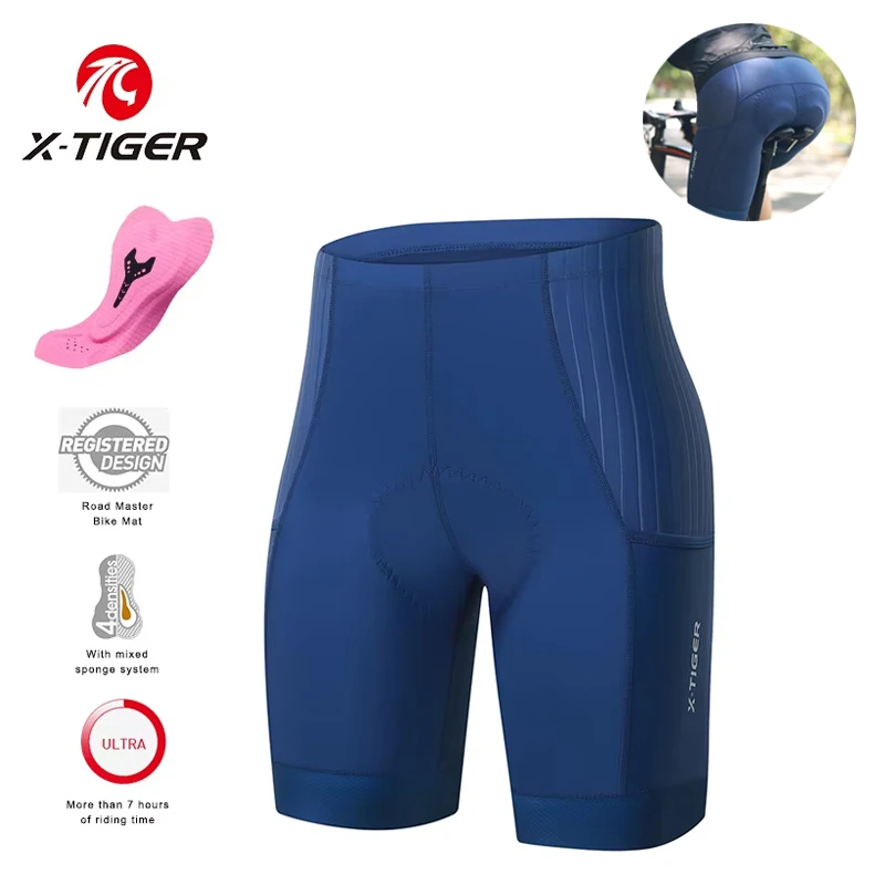 Mountain Biking Shorts Women - X-TIGER レディース サイクリングショーツ ビブショーツ ロードバイク マウンテンバイク