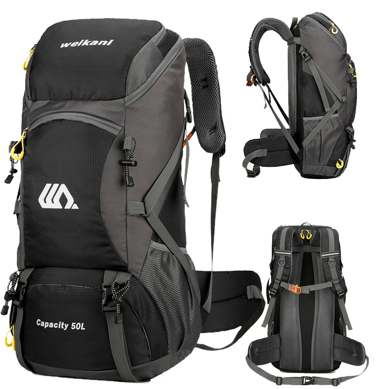 Mountain Biking Backpack - 50L 旅行バックパックキャンプ男性大型ハイキングバッグ観光リュックサック防水アウトドアスポーツ登山登山バッグ荷物