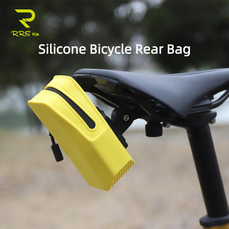 Mountain Biking Fanny Pack - RRSKIT シリコン自転車テールバッグ ロード/マウンテン/グラベル/折りたたみ自転車 超軽量防水自転車サドルリアバッグ ポータブルツールキット