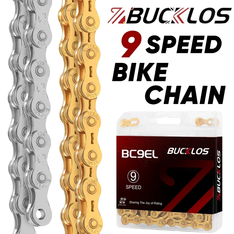 Mountain Biking Bc - 9 スピード自転車チェーン超軽量ロードマウンテンバイクチェーン 116 リンク耐久性のある自転車ステンレス鋼チェーンサイクリング部品