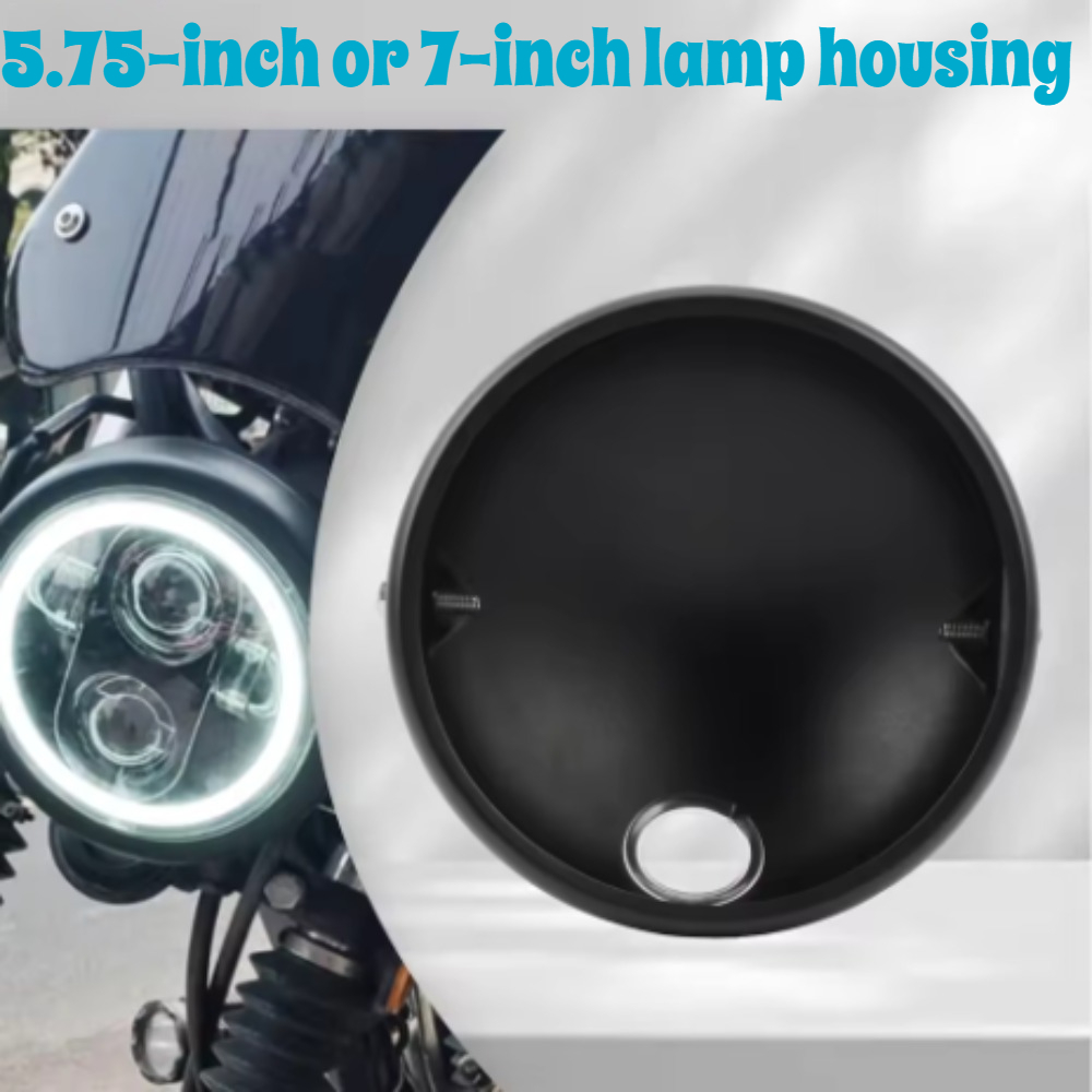 Xtreme Mountain Biking - レトロ改造ヘッドランプベースホルダーユニバーサル5.75インチ7インチLEDヘッドライトハウジングハーレーヤマハスズキカフェレーサー用