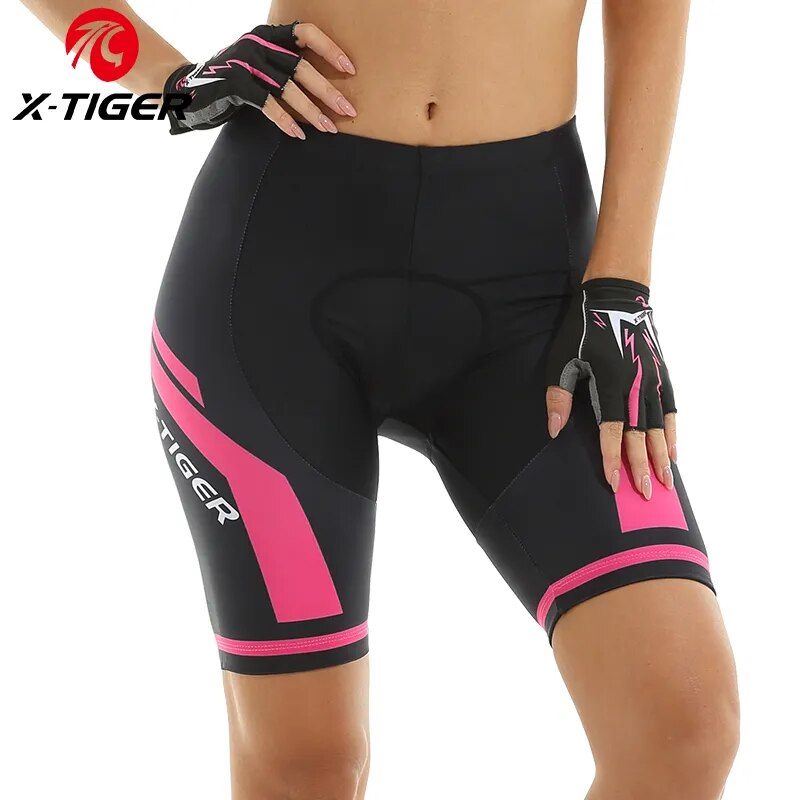 Mountain Biking Shorts Women - X-TIGER女性用サイクリングショーツ3Dジェルパッド入りショックプルーフmtb mountian自転車ショーツ