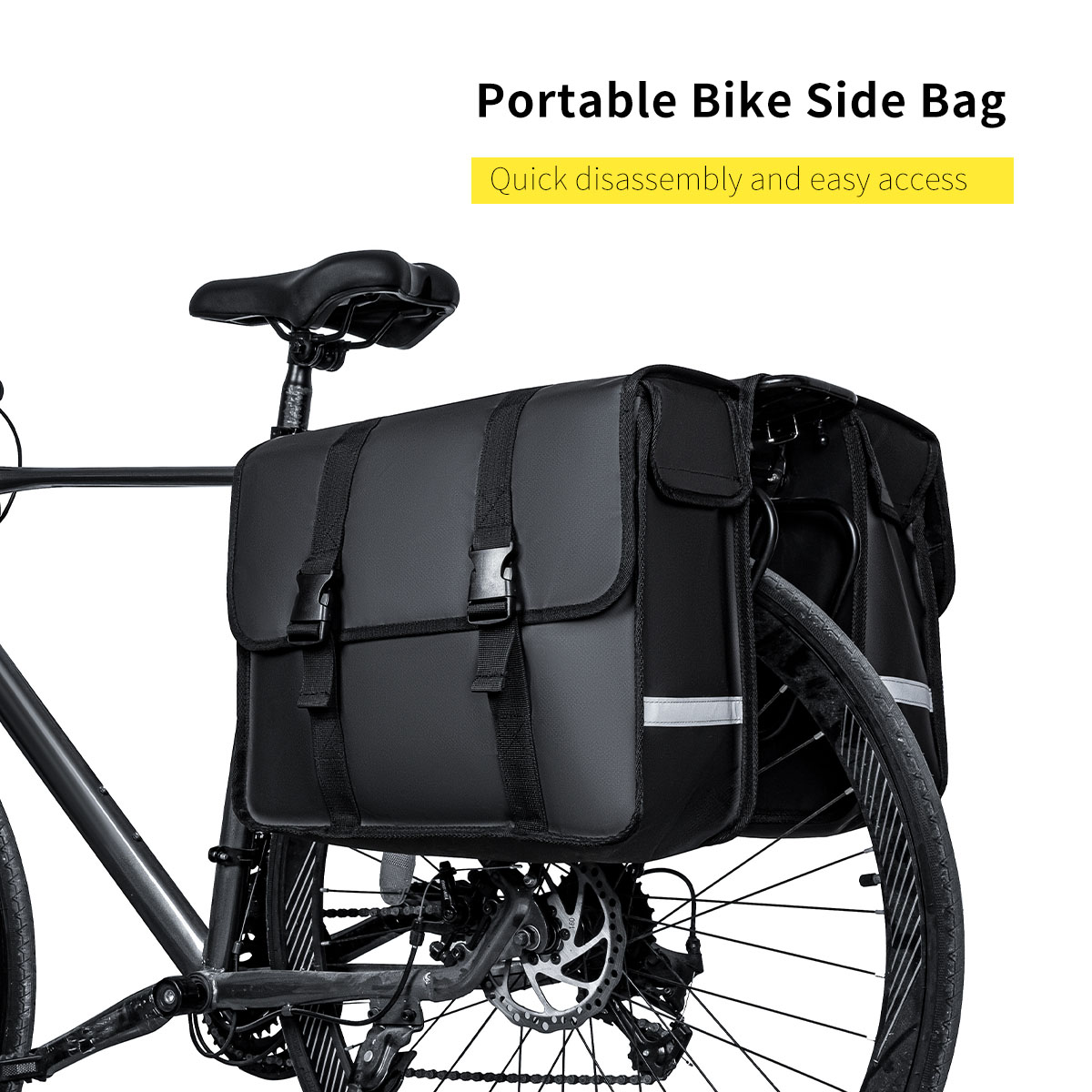 Mountain Biking Fanny Pack - 自転車パニア マウンテンバイク 大容量ライディングバッグ リアラックバッグ リアシートテールバッグ バイクフレームパック