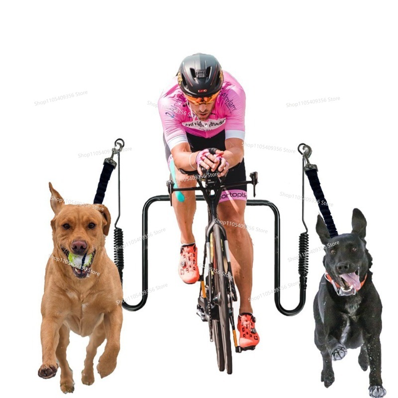 Mountain Biking With Dog - 自転車用犬用リード マウンテンバイク サイクリング犬用リード アウトドアスポーツ自転車用