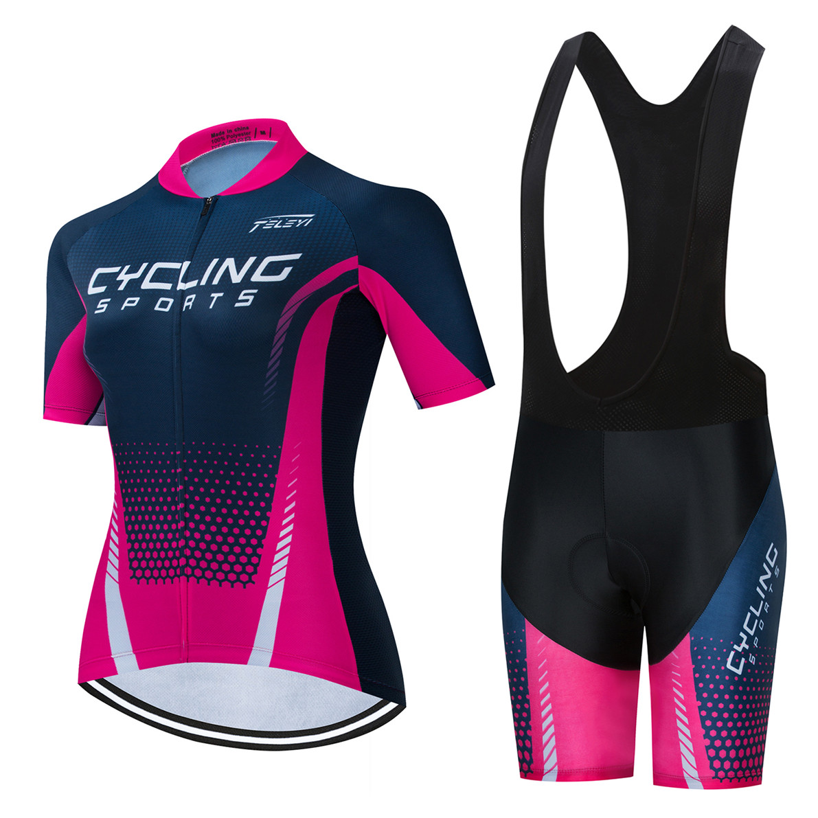 Mountain Biking Shorts Women - サイクリングジャージセット女性 MTB バイクジャージビブショーツスーツ抗 UV 自転車シャツマウンテンロードトップボトムガール女性ピンク