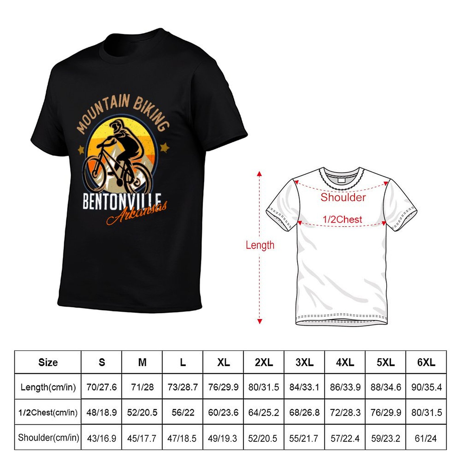 ベントンビル アーカンソー マウンテン バイキング Tシャツ - Mountain Biking Arkansas のレビューと価格