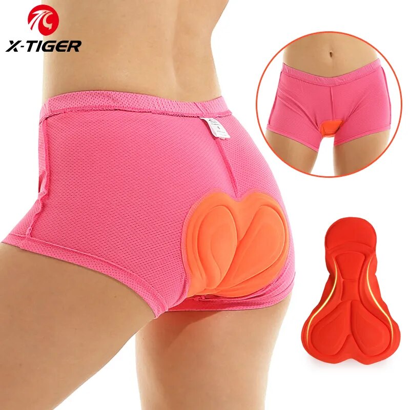 X-TIGERサイクリング下着3Dパッド入り耐衝撃性マウンテ - Mountain Biking Shorts Women のレビューと価格