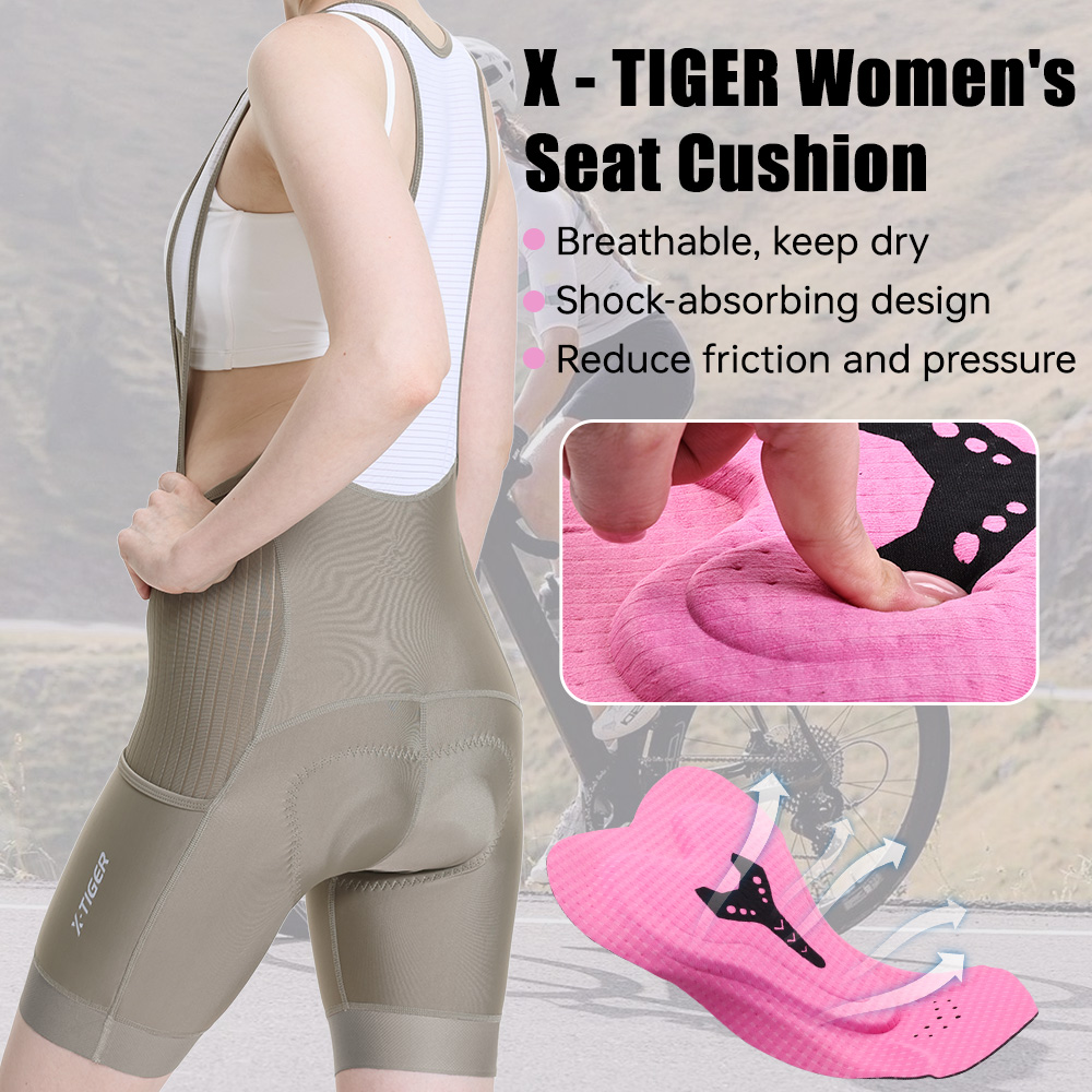 X-TIGER レディース サイクリング ビブショーツ UV - Mountain Biking Shorts Women のレビューと価格