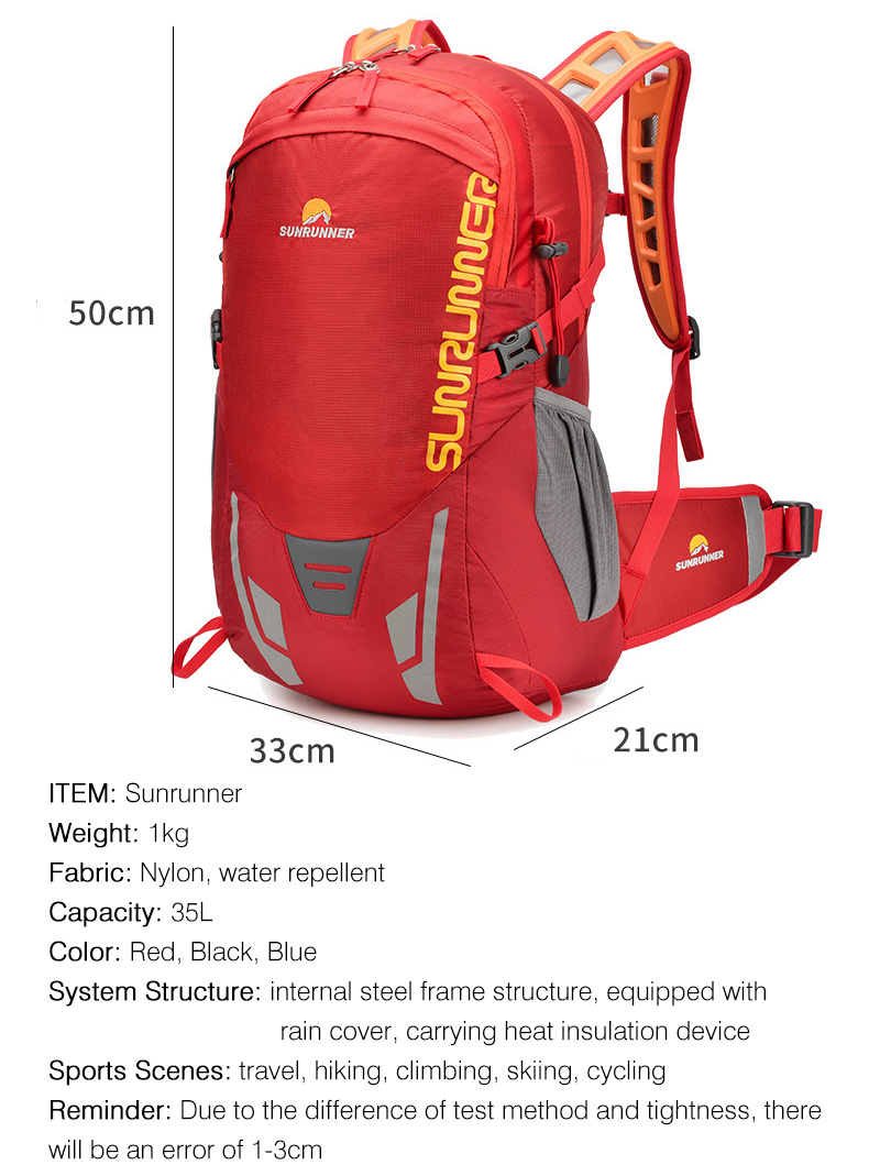 35L ハイキングバックパックバッグ大容量旅行キャンプ登山バ - Mountain Biking Backpack のレビューと価格