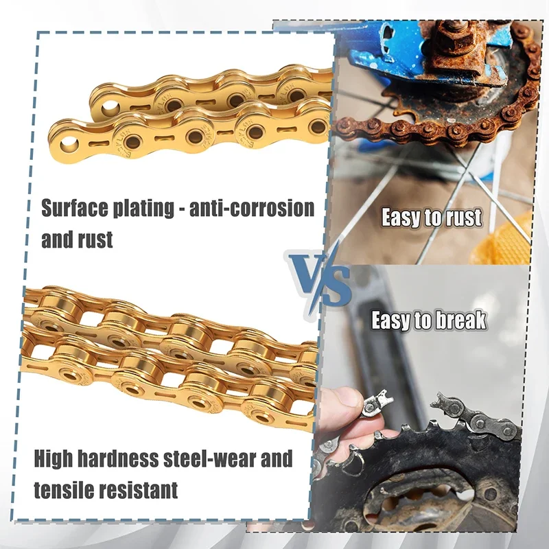 BUCKLOS-10スピード超軽量マウンテンバイクチェーン, - Mountain Biking Bc のレビューと価格