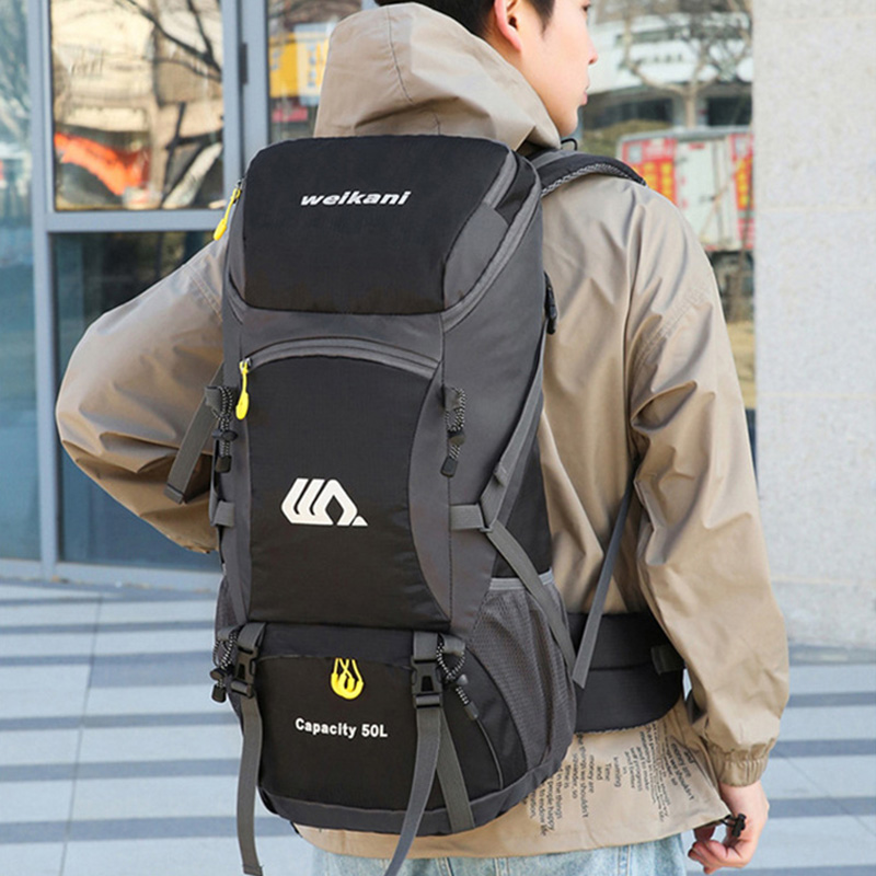 50L 旅行バックパックキャンプ男性大型ハイキングバッグ観光 - Mountain Biking Backpack のレビューと価格