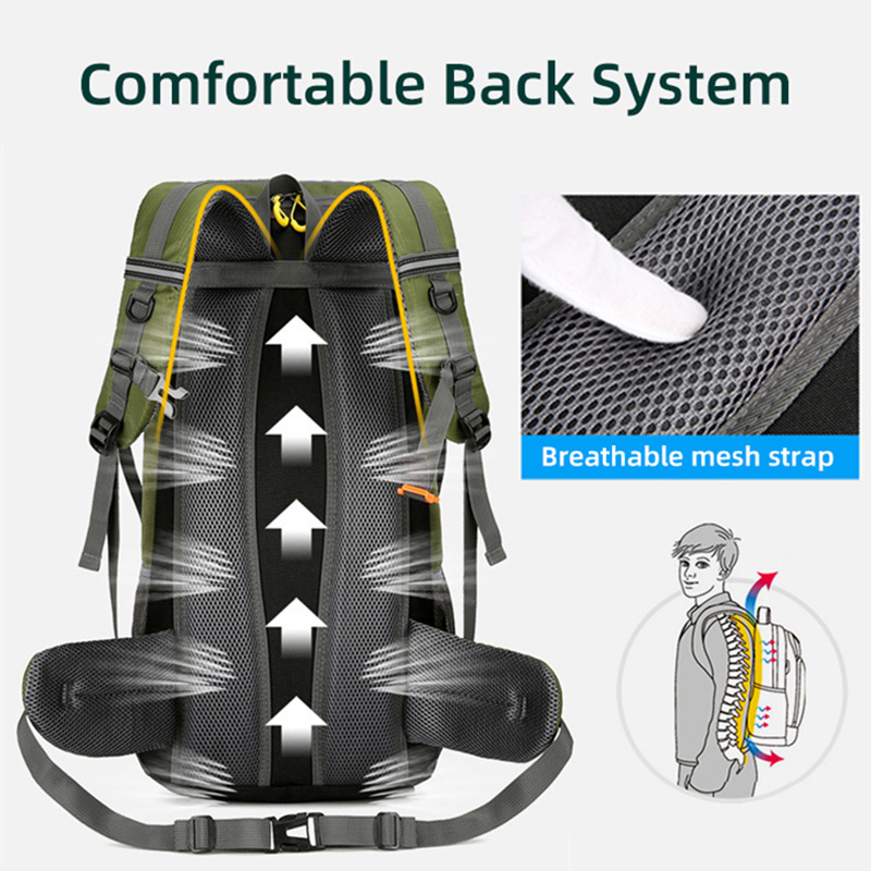 50L 旅行バックパックキャンプ男性大型ハイキングバッグ観光 - Mountain Biking Backpack のレビューと価格