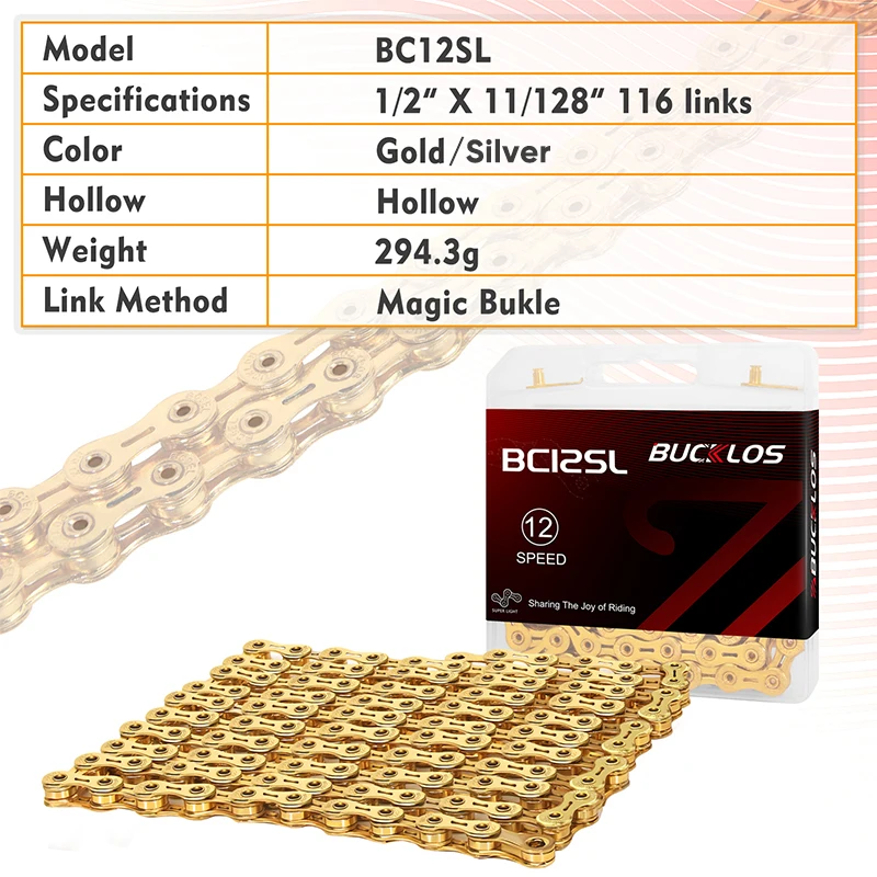 BUCKLOS-12スピード自転車チェーン、12 s、126 - Mountain Biking Bc のレビューと価格
