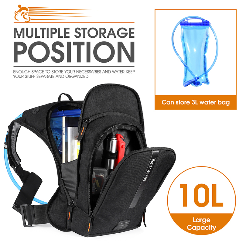 WEST BIKING 10L ハイドレーションバックパック - Mountain Biking Backpack のレビューと価格