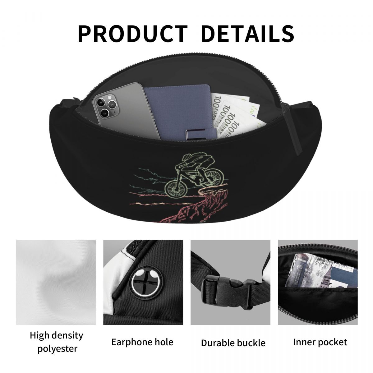 カスタムカジュアルマウンテンバイクファニーパック メンズ レ - Mountain Biking Fanny Pack のレビューと価格
