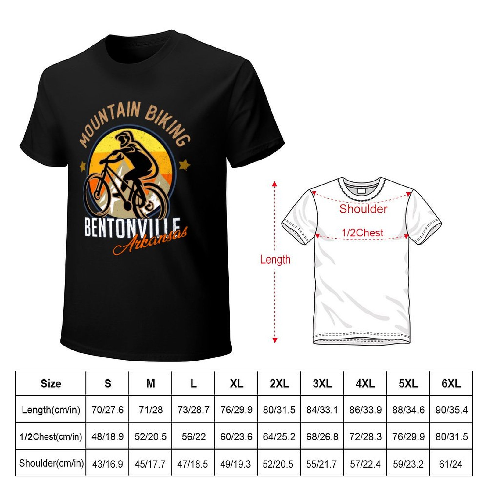ベントンビル アーカンソー マウンテンバイク Tシャツ リラ - Mountain Biking Arkansas のレビューと価格